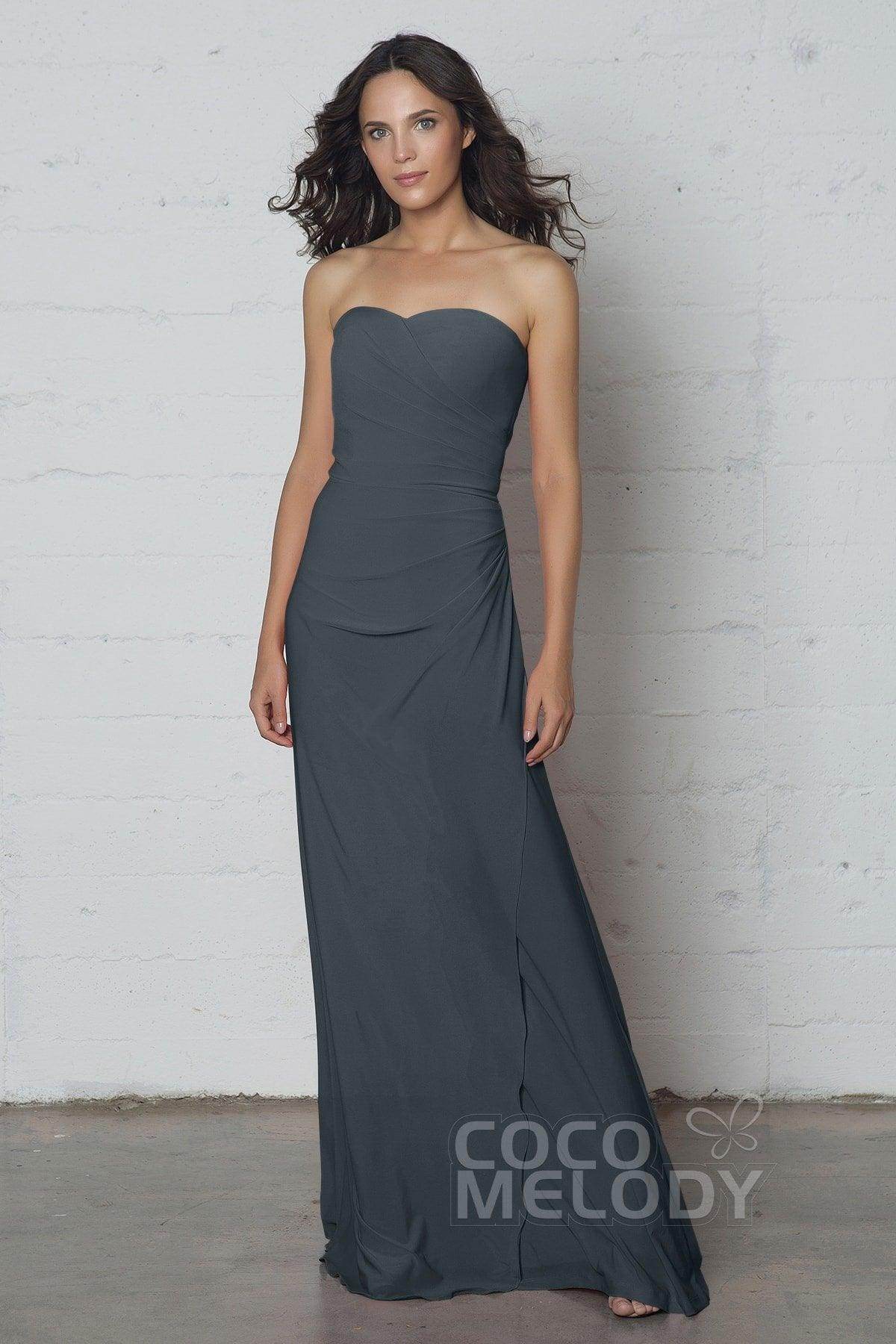 Sheath-Column Floor Length Knitted Fabric Dress COZF17018 - COCOMELODY